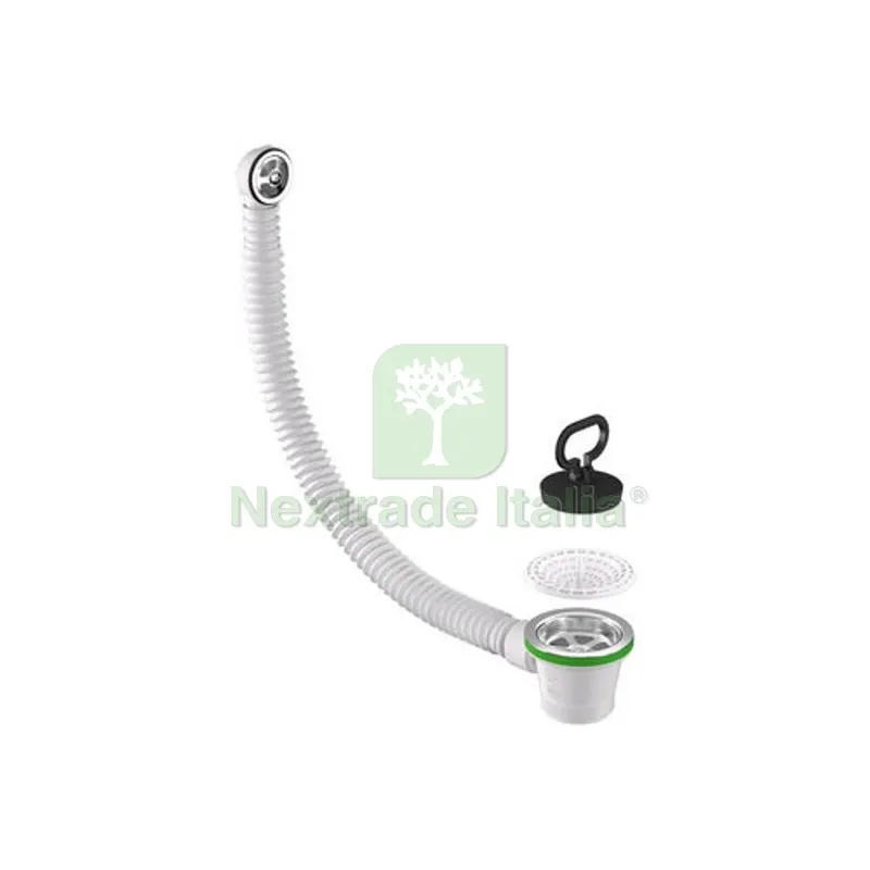 Piletta per Lavello Cucina con Troppopieno Tondo Diam. 70 x 1"1/2 — Scarichi e sifoni — rif. FERX.DIA371-B1995MG