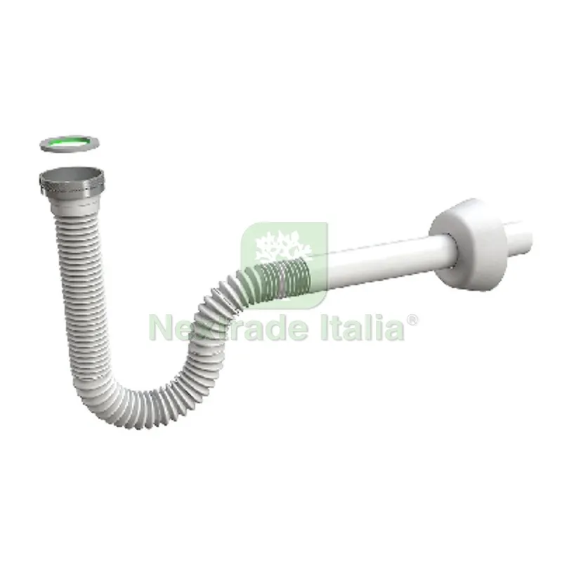 SIFONE ESTENSIBILE "SIFONCELLO" C/GHIERA METALLO 1"1/4 Bianco — Scarichi e sifoni — rif. FERX.DIA371-B2814OT-07B