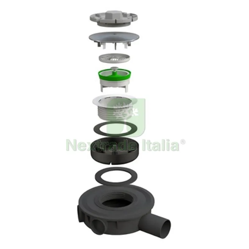 Piletta Sifonata per Piatti Doccia MOD. Savoisienne Scarico Diam. 50 mm — Scarichi e sifoni — rif. FERX.DIA371-B5230CR-050