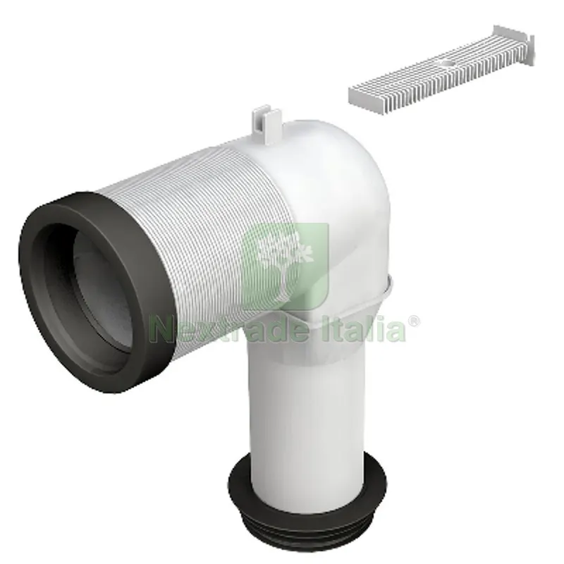 CURVA A L PER COLLEGAMENTO AL PAV. BRIDA IN PLASTICA Diam. 90-110 mm — Tubi e raccordi — rif. FERX.DIA371-B8543UN-90110