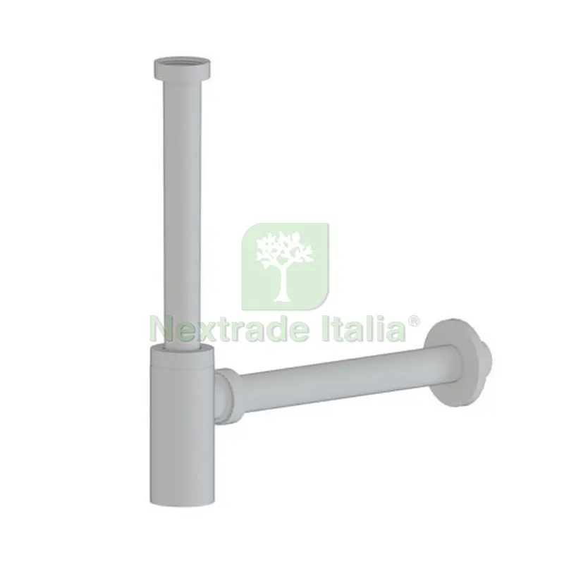 SIFONE TONDO IN ABS PER LAVABO 1"1/4 Bianco Opaco — Scarichi e sifoni — rif. FERX.DIA371-F1500-BO
