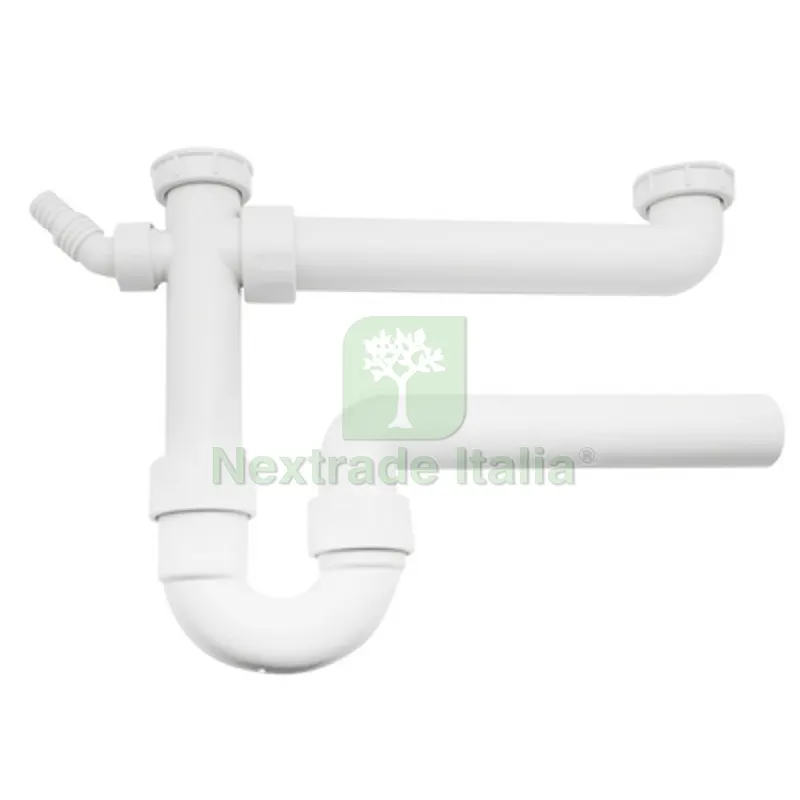 SIFONE PER LAVELLO A DUE BACINELLE 1"1/2 - 1"1/4 - Diam. 40 — Sanitari e ceramiche — rif. FERX.DIA371-G152814 SIFONE PER LAVELLO A DUE BACINELLE 1"1/2 - 1"1/4 - Diam. 40 — Sanitari e ceramiche — rif. FERX.DIA371-G152814