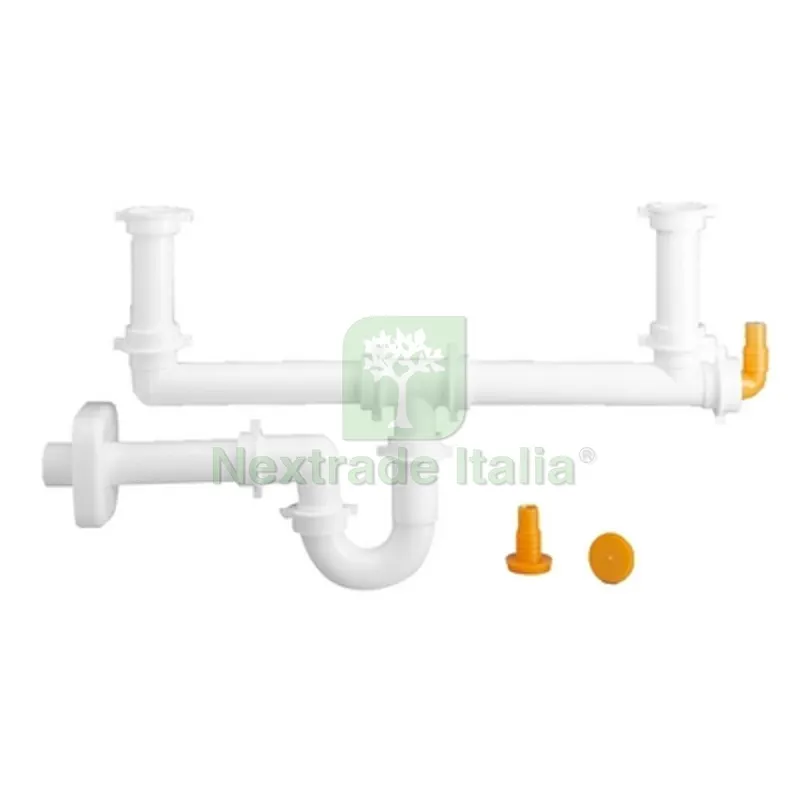 SIFONI A TUBO PER LAVELLI A DUE VASCHE CON ATTACCO LAVASTOVIGLIE 1"1/2 — Cucina e coltelleria — rif. FERX.DIA371-L4233-199 SIFONI A TUBO PER LAVELLI A DUE VASCHE CON ATTACCO LAVASTOVIGLIE 1"1/2 — Cucina e coltelleria — rif. FERX.DIA371-L4233-199
