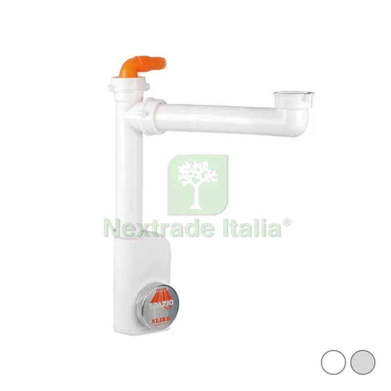SIFONE SALVA SPAZIO 1 NT EVOLUTION PER LAVELLI 1"1/2 D. 40 mm Bianco — Scarichi e sifoni — rif. FERX.DIA371-L91290-BI