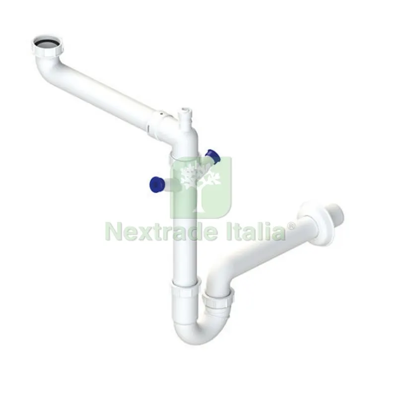 Sifone Autopulente a 1 Via Salvaspazio con 2 Attacchi Lavastoviglie Uscita DN40 — Cucina e coltelleria — rif. FERX.DIA371-M360 Sifone Autopulente a 1 Via Salvaspazio con 2 Attacchi Lavastoviglie Uscita DN40 — Cucina e coltelleria — rif. FERX.DIA371-M360