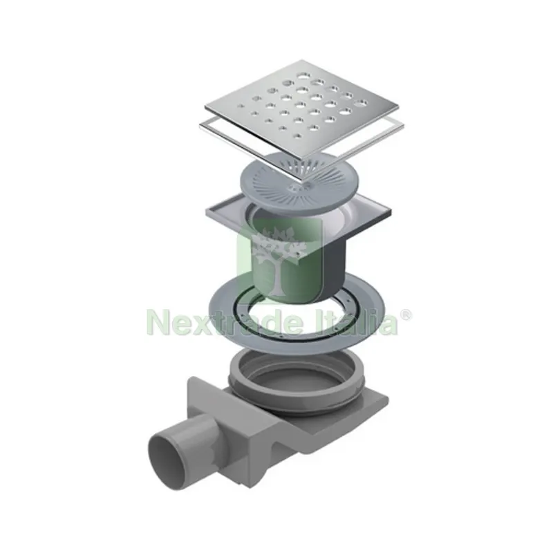 Canalina Scarico Doccia Quadrata Goccia 15x15 — Scarichi e sifoni — rif. FERX.DIA371-P1801-15 Canalina Scarico Doccia Quadrata Goccia 15x15 — Scarichi e sifoni — rif. FERX.DIA371-P1801-15