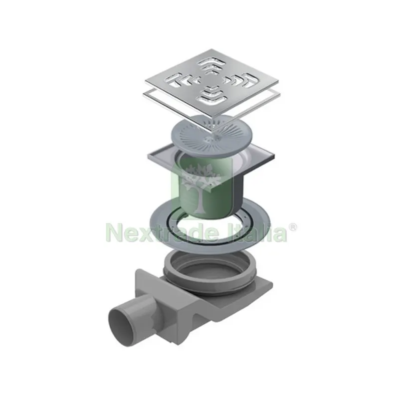 Canalina Scarico Doccia Quadrata Angolo 15x15 — Scarichi e sifoni — rif. FERX.DIA371-P1802-15 Canalina Scarico Doccia Quadrata Angolo 15x15 — Scarichi e sifoni — rif. FERX.DIA371-P1802-15