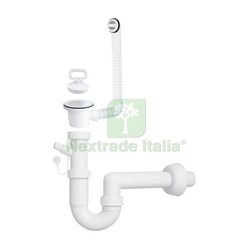Kit Scarico Lavatoio con Piletta D.70 e Troppopieno Diam.70 uscita D.40 — Scarichi e sifoni — rif. FERX.DIA371-Y290 Kit Scarico Lavatoio con Piletta D.70 e Troppopieno Diam.70 uscita D.40 — Scarichi e sifoni — rif. FERX.DIA371-Y290