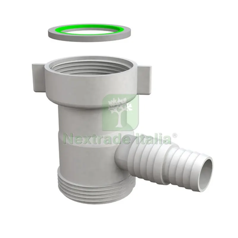ATTACCO LAVATRICE SOTTOPILETTA CON DEFLETTORE ANTIRIFLUSSO 1" 1/2 — Scarichi e sifoni — rif. FERX.DIA372-4011-08