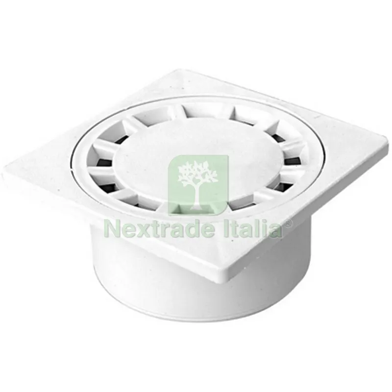 CHIUSINO DI SCARICO SIFONATO IN PP cm. 25 x 25 — Scarichi e sifoni — rif. FERX.DIA380-500-25