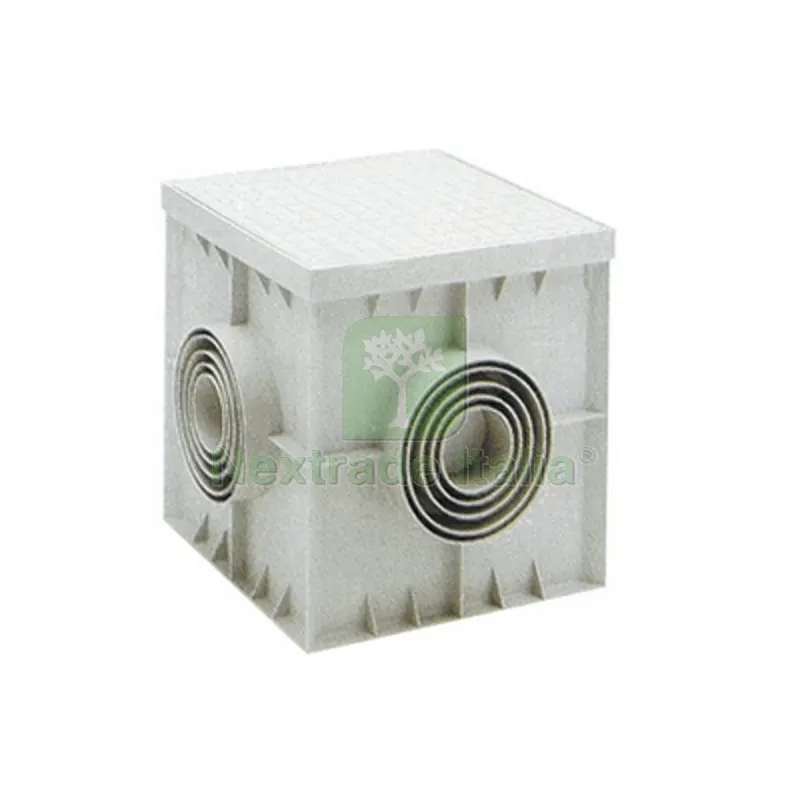 POZZETTO MONOLITICO IN PP CON CHIUSINO cm. 30 x 30 — Scarichi e sifoni — rif. FERX.DIA380-540-30