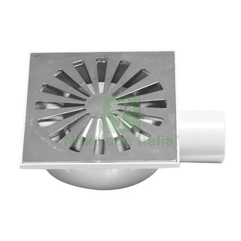 CHIUSINO SIFONATO IN ABS CON GRIGLIA CROMATA mm. 150 x 150 — Scarichi e sifoni — rif. FERX.DIA380-561 CHIUSINO SIFONATO IN ABS CON GRIGLIA CROMATA mm. 150 x 150 — Scarichi e sifoni — rif. FERX.DIA380-561
