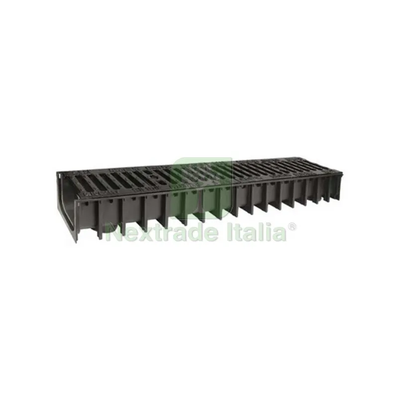 CANALE IN PP CON GRIGLIE IN GHISA B125 100X100 - 1000 mm — Scarichi e sifoni — rif. FERX.DIA380-5847-1010 CANALE IN PP CON GRIGLIE IN GHISA B125 100X100 - 1000 mm — Scarichi e sifoni — rif. FERX.DIA380-5847-1010