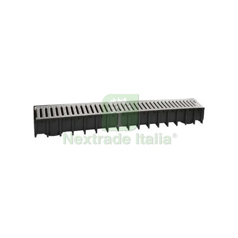 Canale in PP con Griglia in Acciaio Zincato A15 100x50 - 1000 mm — Scarichi e sifoni — rif. FERX.DIA380-5848-1005 Canale in PP con Griglia in Acciaio Zincato A15 100x50 - 1000 mm — Scarichi e sifoni — rif. FERX.DIA380-5848-1005