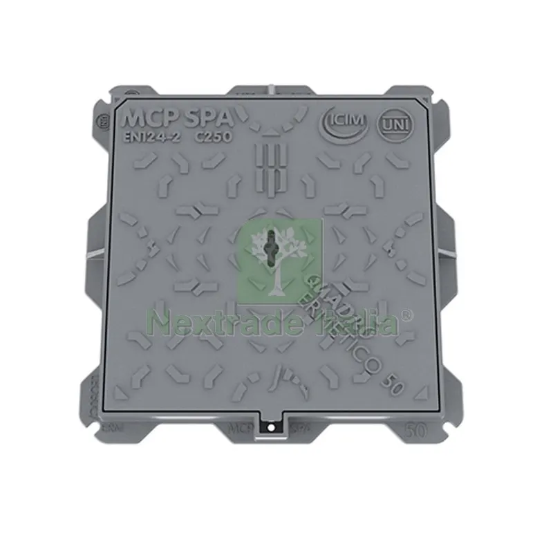 CHIUSINO IN GHISA C250 cm 50 x 50 — Scarichi e sifoni — rif. FERX.DIA380-5892-50 CHIUSINO IN GHISA C250 cm 50 x 50 — Scarichi e sifoni — rif. FERX.DIA380-5892-50
