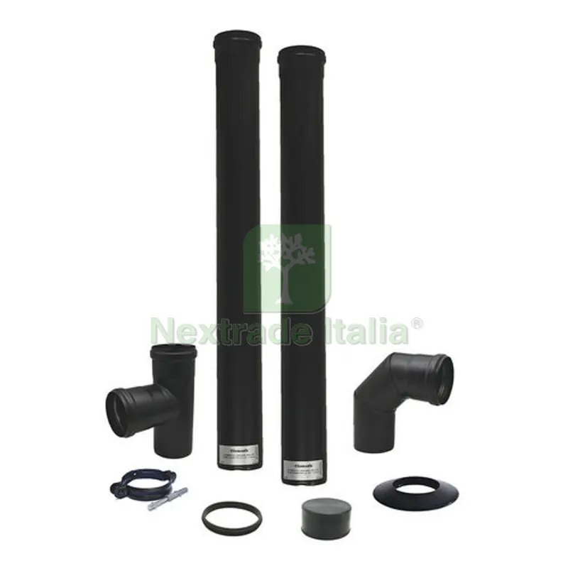Kit Scarico Fumi Pellet da 80 1,2 MM L2000 Diam. 80 - L. 2000 mm — Stufe e camini — rif. FERX.DIA409-BK200