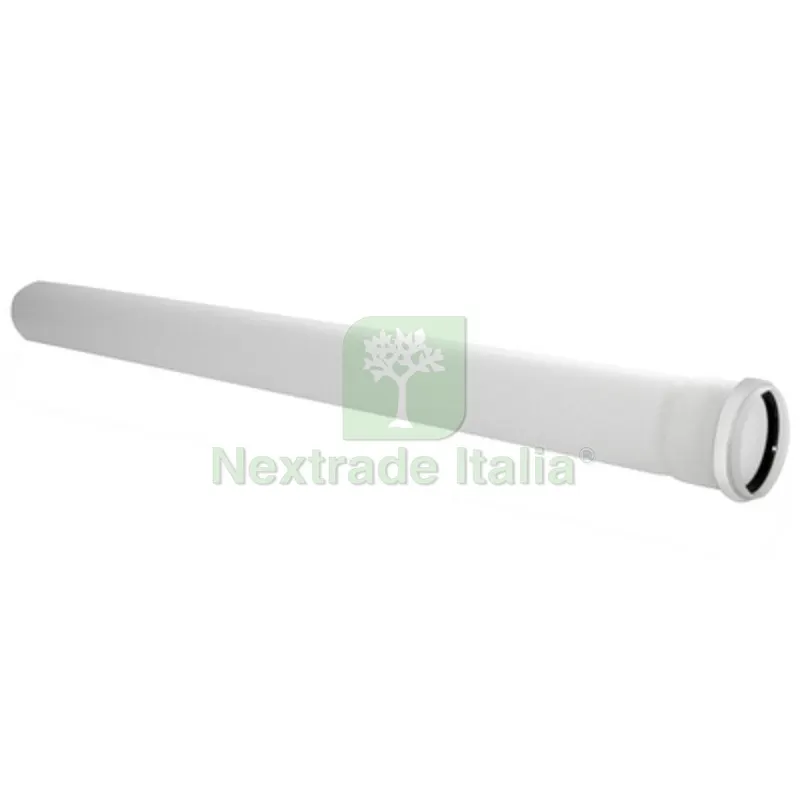 TUBO MONO-PARETE IN PPs H 1000 - LINEA CONDENSAZIONE Diam. 80 — Tubi e raccordi — rif. FERX.DIA409-C100-080