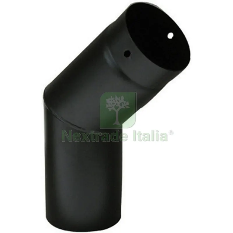 CURVA PORCELLANATA 45° STUFA LEGNA Diam. 120 — Tubi e raccordi — rif. FERX.DIA409-F268-120