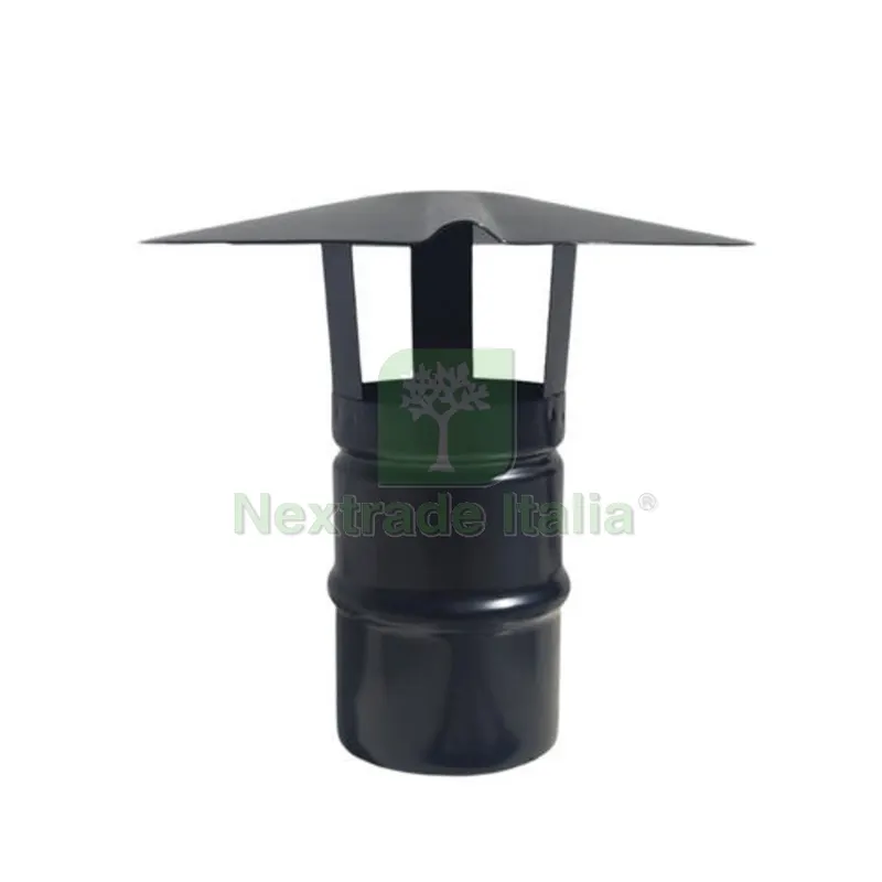 CAPPELLO CINESE INOX304 PER CANNE FUMARIE A LEGNA NERO Diam. 150 — Protezioni corpo — rif. FERX.DIA409-FD902-150 CAPPELLO CINESE INOX304 PER CANNE FUMARIE A LEGNA NERO Diam. 150 — Protezioni corpo — rif. FERX.DIA409-FD902-150