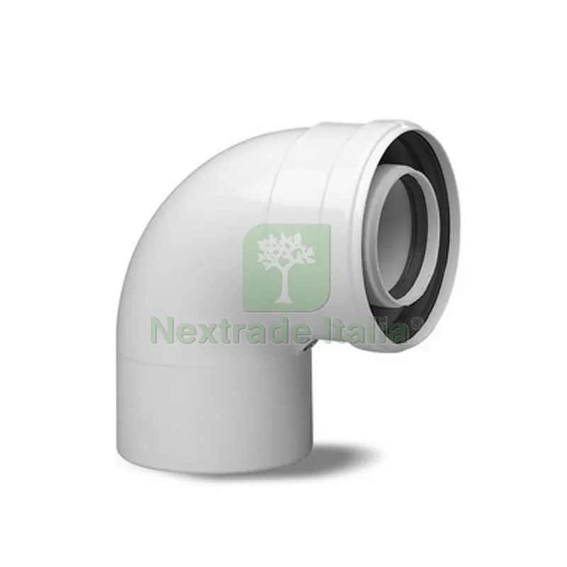 CURVA COASSIALE PER CONDENSAZIONE 90° - — Tubi e raccordi — rif. FERX.DIA410-KR714059717 CURVA COASSIALE PER CONDENSAZIONE 90° - — Tubi e raccordi — rif. FERX.DIA410-KR714059717