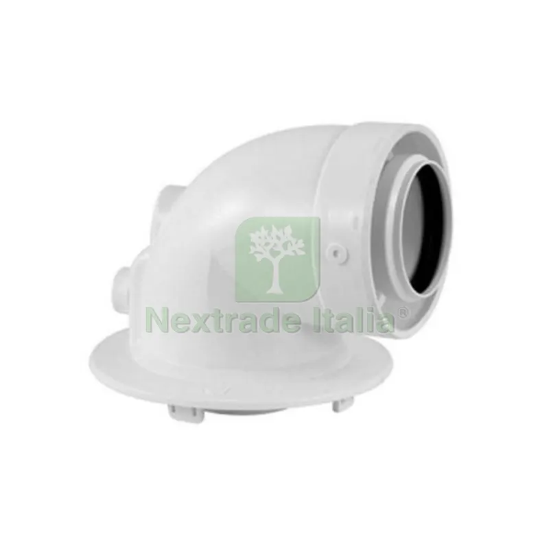 CURVA COASSIALE 90° PER CONDENSAZIONE 60/100 - — Tubi e raccordi — rif. FERX.DIA410-KRA00049 CURVA COASSIALE 90° PER CONDENSAZIONE 60/100 - — Tubi e raccordi — rif. FERX.DIA410-KRA00049