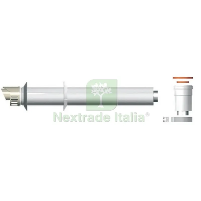 KIT SCARICO COASSIALE PARTENZA VT L.1000 PER CONDENSAZIONE mm 1000 — Tubi e raccordi — rif. FERX.DIA410-XR3318074 KIT SCARICO COASSIALE PARTENZA VT L.1000 PER CONDENSAZIONE mm 1000 — Tubi e raccordi — rif. FERX.DIA410-XR3318074