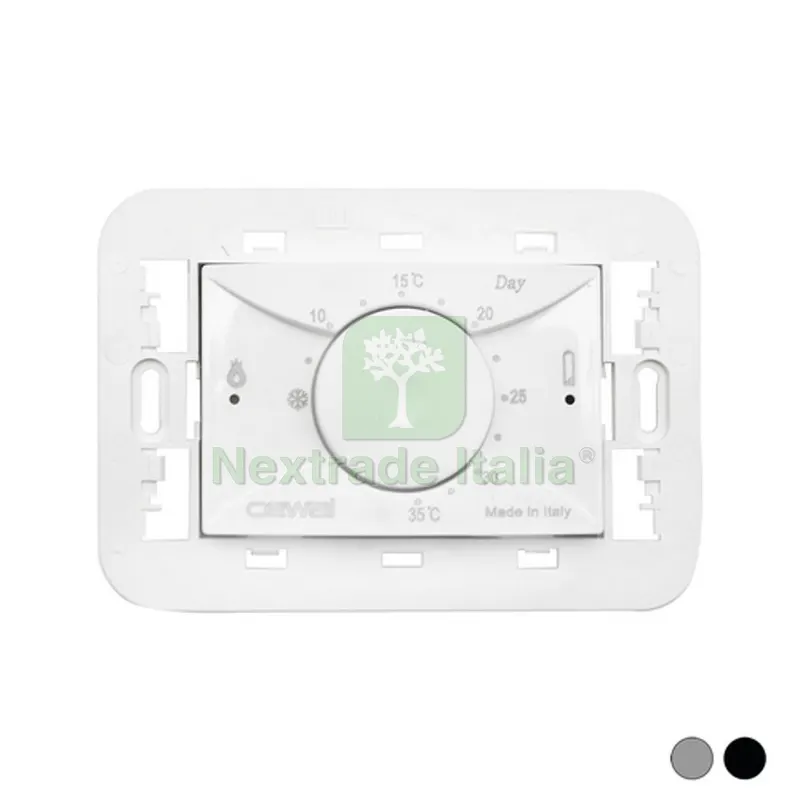 TERMOSTATO ELETTRONICO DA INCASSO 3 MODULI NEW Antracite — Flessibili e allacci — rif. FERX.DIA411-3672-AN