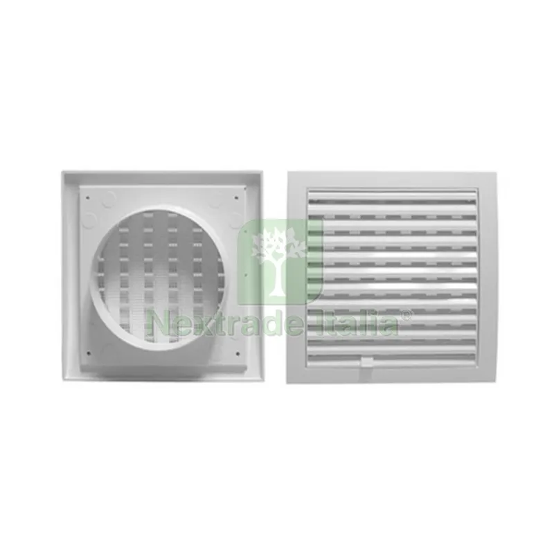GRIGLIA DI AERAZIONE QUADRATE CON IMBOCCO TONDO Diam.125 — Scarichi e sifoni — rif. FERX.DIA411-371-125