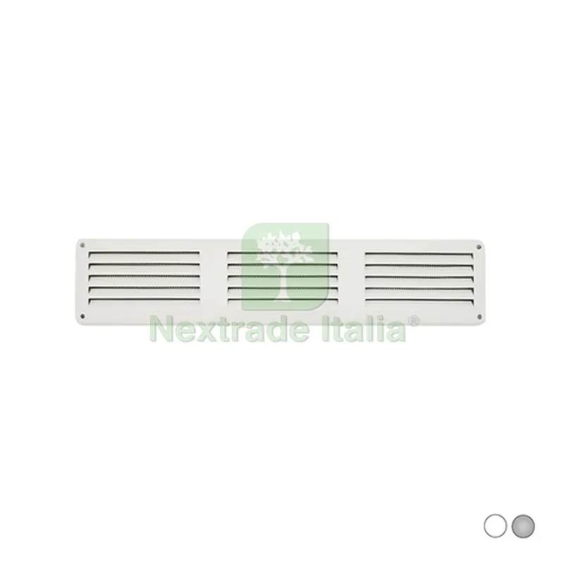 GRIGLIA DA SOVRAPPORRE IN METALLO CON RETE L. 300 X H. 60 MM Alluminio Argento — Isolanti e reti — rif. FERX.DIA411-4012-AA GRIGLIA DA SOVRAPPORRE IN METALLO CON RETE L. 300 X H. 60 MM Alluminio Argento — Isolanti e reti — rif. FERX.DIA411-4012-AA