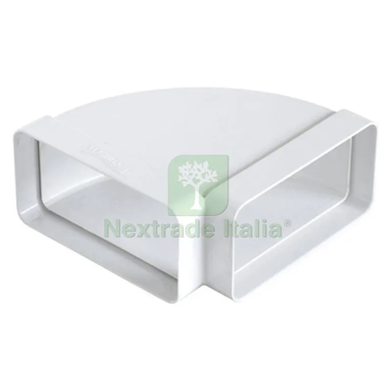 CURVA ORIZZONTALE FF IN ABS PER TUBO RETTANGOLARE mm 220x90 — Tubi e raccordi — rif. FERX.DIA411-FCCO-229B CURVA ORIZZONTALE FF IN ABS PER TUBO RETTANGOLARE mm 220x90 — Tubi e raccordi — rif. FERX.DIA411-FCCO-229B
