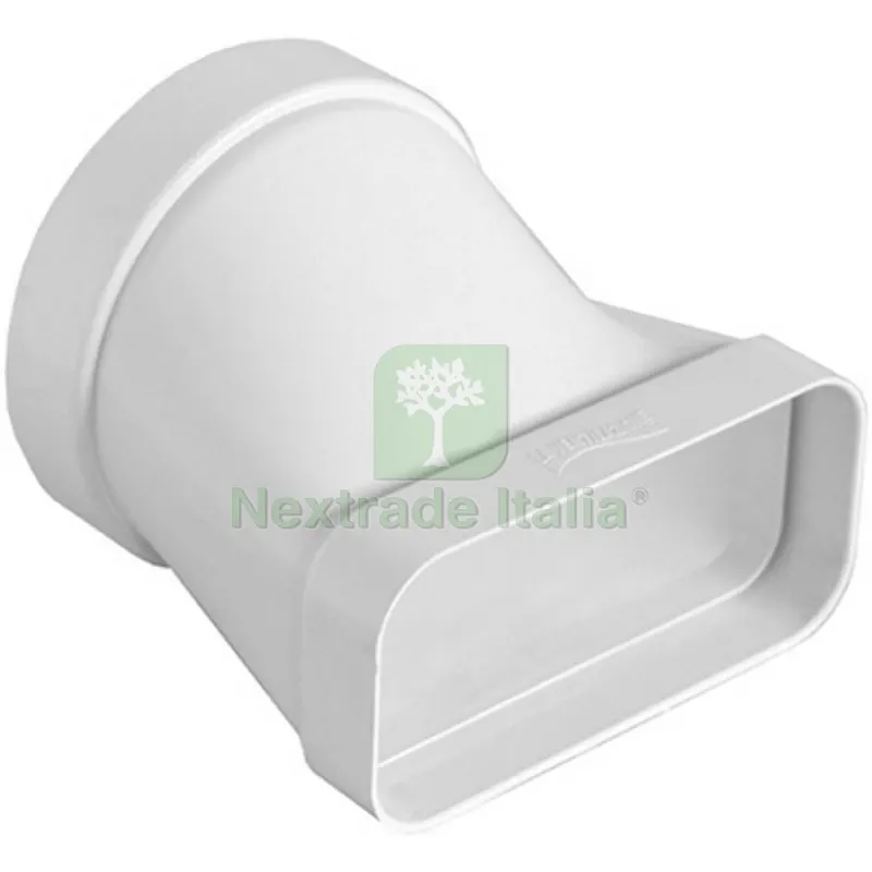 GIUNTO ORIZZONTALE PER PASSAGGIO DA TUBO TONDO A RETTANGOLARE D. 125 / 150x70 mm — Tubi e raccordi — rif. FERX.DIA411-FCGO-157B
