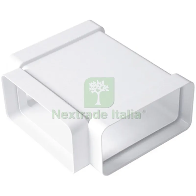 RACCORDO A "T" IN ABS PER TUBO RETTANGOLARE mm 120x60 — Tubi e raccordi — rif. FERX.DIA411-FCRT-126B