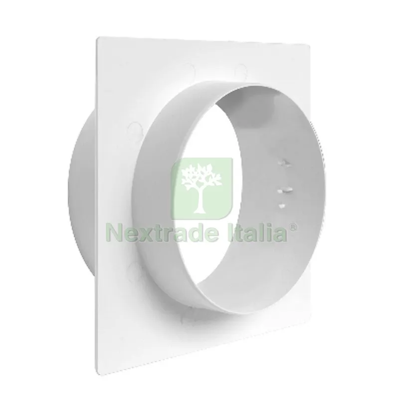 PLACCA PASSAGGIO A MURO PER TUBI TONDI Diam. 125/125 mm — Interruttori e prese — rif. FERX.DIA411-FPMT-125B PLACCA PASSAGGIO A MURO PER TUBI TONDI Diam. 125/125 mm — Interruttori e prese — rif. FERX.DIA411-FPMT-125B