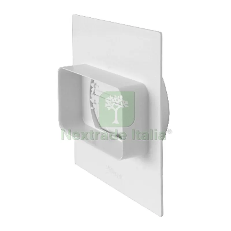 Placca Passaggio a Muro da Tubo Tondo a Rettangolare Tubo 120x60 / Pass. muro 100 — Interruttori e prese — rif. FERX.DIA411-FPMVR-126B Placca Passaggio a Muro da Tubo Tondo a Rettangolare Tubo 120x60 / Pass. muro 100 — Interruttori e prese — rif. FERX.DIA411-FPMVR-126B