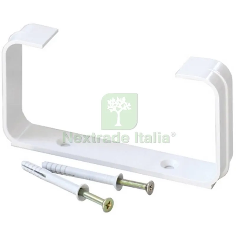2 PZ STAFFE FERMATUBO RETTANGOLARE CON VITI E TASSELLI mm 120x60 — Tasselli e ancoraggi — rif. FERX.DIA411-FSTV2-126B