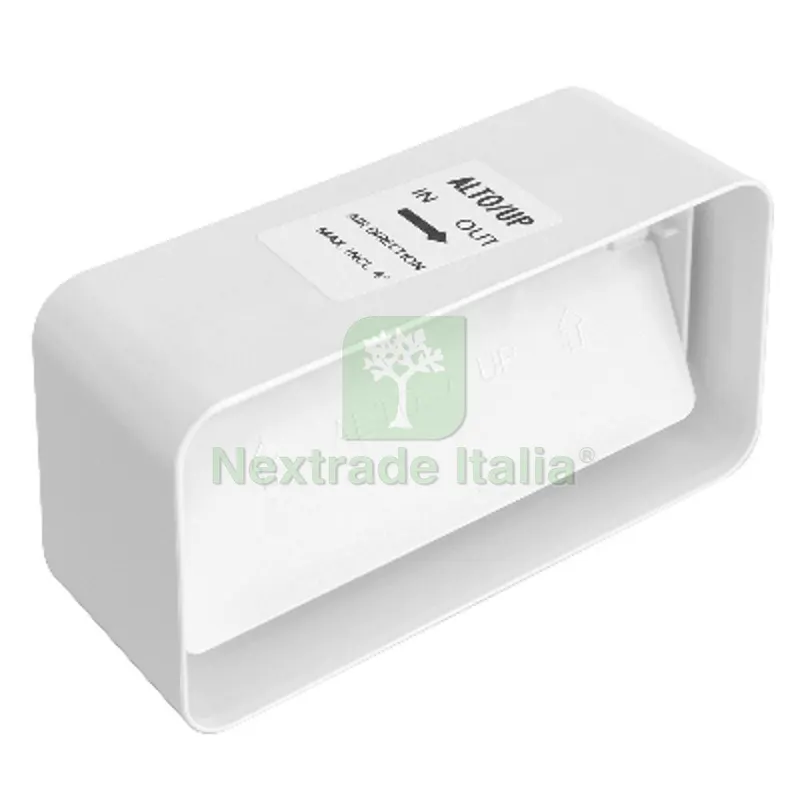 GIUNTO PER TUBI RETTANGOLARI IN ABS CON VALVOLA mm 120x60 — Rubinetti e valvole — rif. FERX.DIA411-FVLR-126B