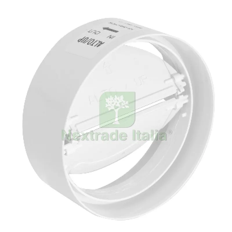 GIUNTO PER TUBI TONDI IN ABS CON VALVOLA A FARF. Diam. 100 mm — Rubinetti e valvole — rif. FERX.DIA411-FVLT-100B