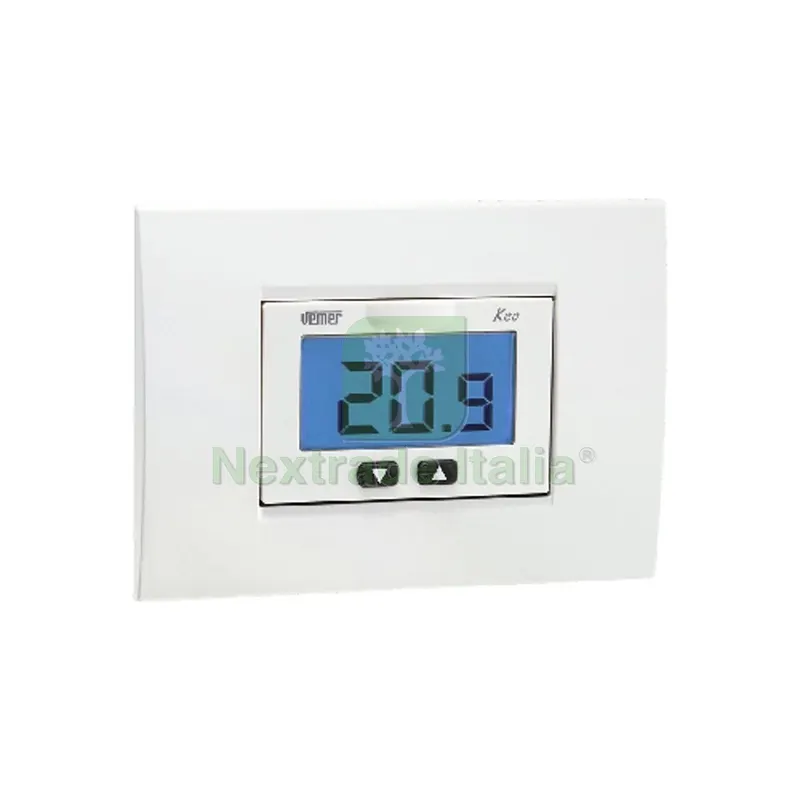 TERMOSTATO ELETTRONICO DA INCASSO KEOB LCD Bianco Grigio — Pompe — rif. FERX.DIA411-VE2671-BG TERMOSTATO ELETTRONICO DA INCASSO KEOB LCD Bianco Grigio — Pompe — rif. FERX.DIA411-VE2671-BG