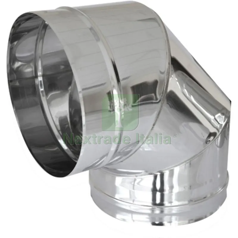 CURVA IN ACCIAIO A 90° PER CANNE FUMARIE Diam. 140 — Tubi e raccordi — rif. FERX.DIA412-463-140 CURVA IN ACCIAIO A 90° PER CANNE FUMARIE Diam. 140 — Tubi e raccordi — rif. FERX.DIA412-463-140