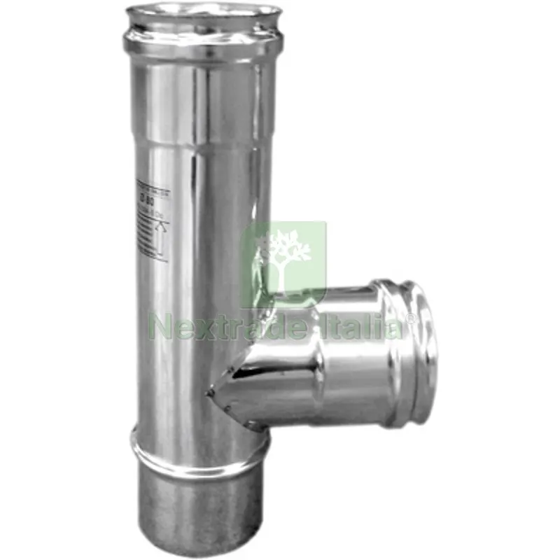 TEE ACCIAIO 90° PER CANNE FUMARIE FFM Diam. 100 — Tubi e raccordi — rif. FERX.DIA412-464F-100 TEE ACCIAIO 90° PER CANNE FUMARIE FFM Diam. 100 — Tubi e raccordi — rif. FERX.DIA412-464F-100