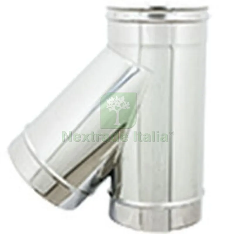 BRAGA IN ACCIAIO A 135° PER CANNE FUMARIE Diam. 150 — Tubi e raccordi — rif. FERX.DIA412-465-150