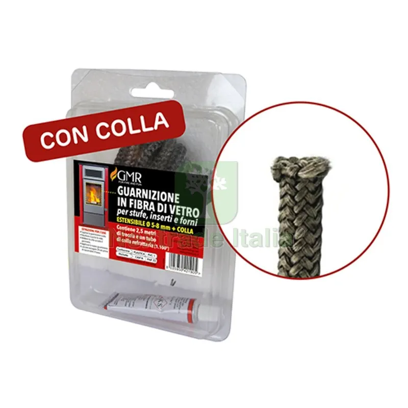 Guarnizione in Fibra di Vetro per Stufe Estensibile 5-8 mm — Guarnizioni e tenute — rif. FERX.DIA412-SX42-58