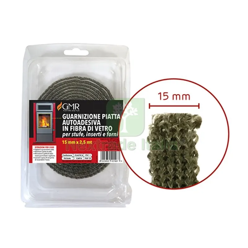Guarnizione Piatta Autoadesiva per Stufe 15 mm — Guarnizioni e tenute — rif. FERX.DIA412-SX4219-15 Guarnizione Piatta Autoadesiva per Stufe 15 mm — Guarnizioni e tenute — rif. FERX.DIA412-SX4219-15