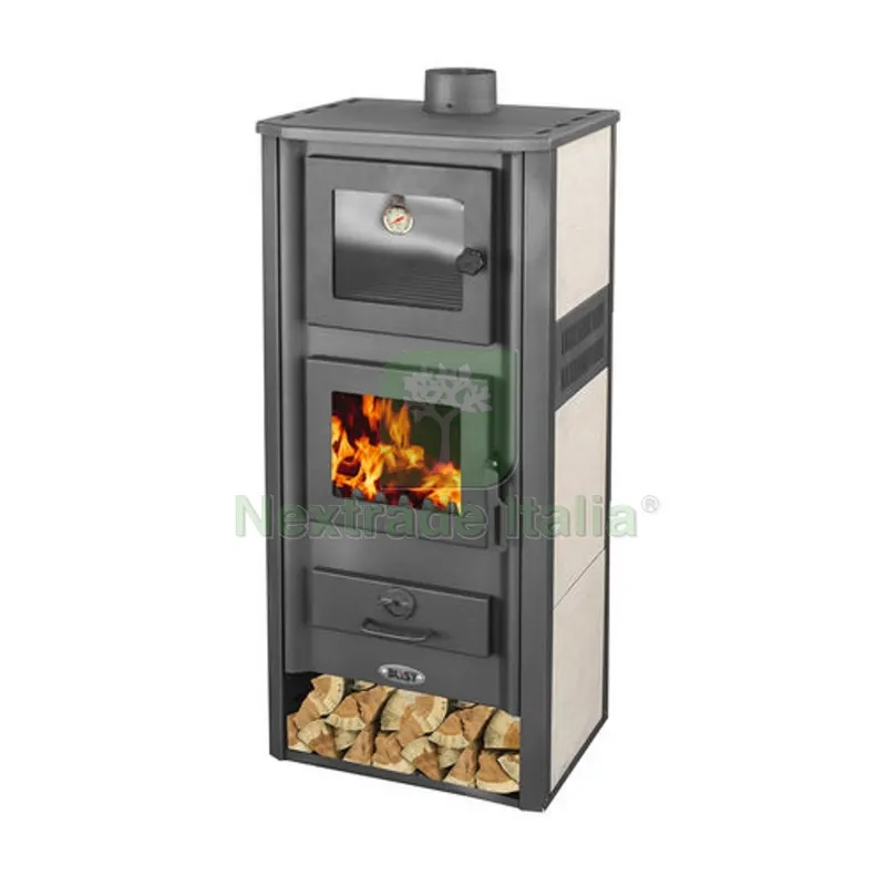Stufa a Legna con Forno Lucrezia 12-13 KW Rossa — Stufe e camini — rif. FERX.DIA412-VLLUC-RO Stufa a Legna con Forno Lucrezia 12-13 KW Rossa — Stufe e camini — rif. FERX.DIA412-VLLUC-RO