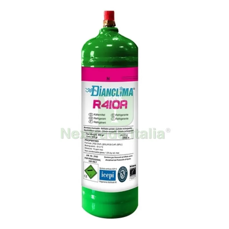 Bomboletta GAS Refrigerante Ricaricabile R410A 5 kg. — Bombolette e vernici spray — rif. FERX.DIA413-XC04-41005 Bomboletta GAS Refrigerante Ricaricabile R410A 5 kg. — Bombolette e vernici spray — rif. FERX.DIA413-XC04-41005