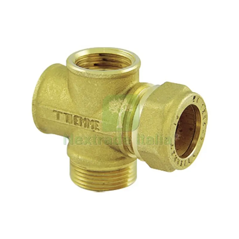 RACCORDO A CROCE PER TUBO RAME PER IMPIANTI SOLARI 3/4 x 22 — Tubi e raccordi — rif. FERX.DIA415-FZ1117FD-0522 RACCORDO A CROCE PER TUBO RAME PER IMPIANTI SOLARI 3/4 x 22 — Tubi e raccordi — rif. FERX.DIA415-FZ1117FD-0522