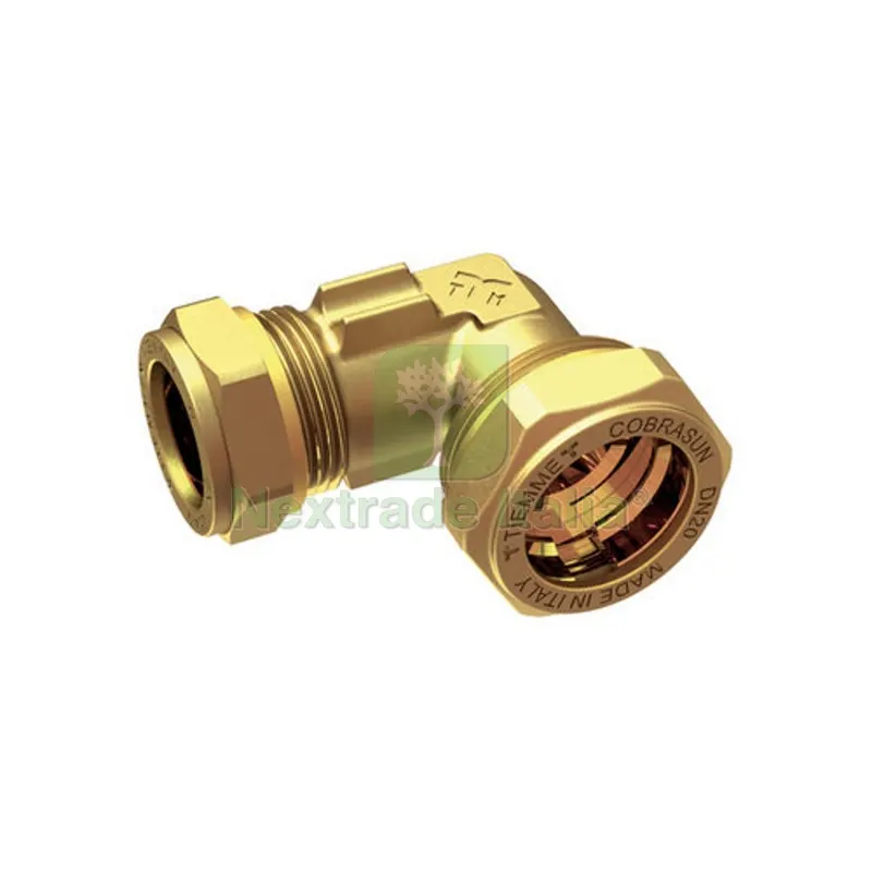 RACCORDO CURVO DOPPIO COBRASUN CON SUPPORTO SONDA TEMPERATURA DN 25x22 Rame — Tubi e raccordi — rif. FERX.DIA415-T3018KB-2522