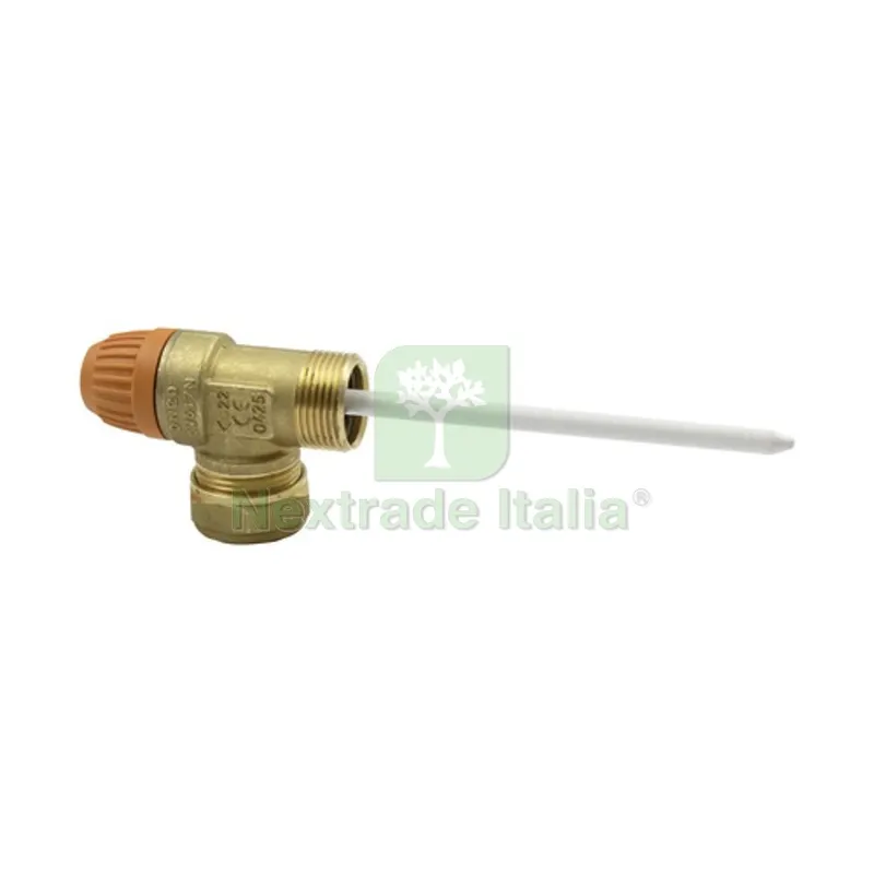 VALVOLA DI SICUREZZA M-TUBO RAME COMBINATA PER SISTEMI SOLARI 3/4" x 22 — Rubinetti e valvole — rif. FERX.DIA415-V1916-0522 VALVOLA DI SICUREZZA M-TUBO RAME COMBINATA PER SISTEMI SOLARI 3/4" x 22 — Rubinetti e valvole — rif. FERX.DIA415-V1916-0522