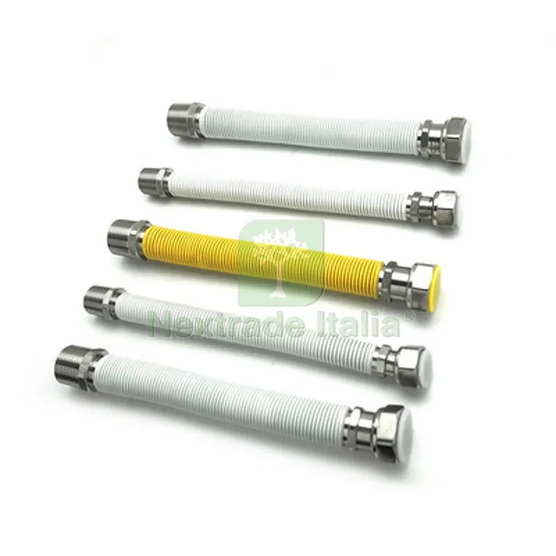 Kit 5 PZ Flessibili Inox Estensibili Rivestiti per Caldaie a GAS mm 220/420 — Flessibili e allacci — rif. FERX.DIA422-771-2242