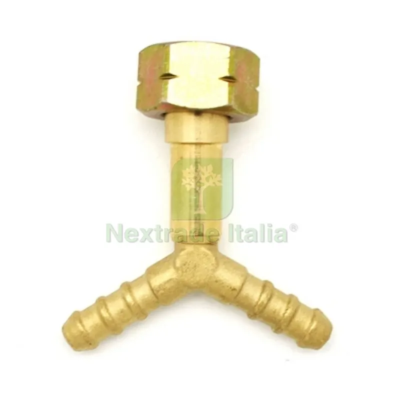 CROCERA 3 VIE CON DADO CH 25 E DUE USCITE PORTAGOMMA - — Tubi e raccordi — rif. FERX.DIA423-8028 CROCERA 3 VIE CON DADO CH 25 E DUE USCITE PORTAGOMMA - — Tubi e raccordi — rif. FERX.DIA423-8028